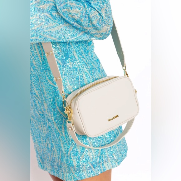 BLACKMILK PEARL STUDDED HANDBAG CONVERTIBLE SHOULDER BAG! - Picture 5 of 9